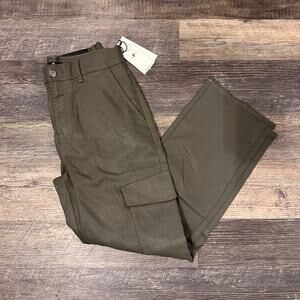 7 For All Mankind Mens Olive Green Mid Rise Straight Leg Cargo Pants Size 27 NWT